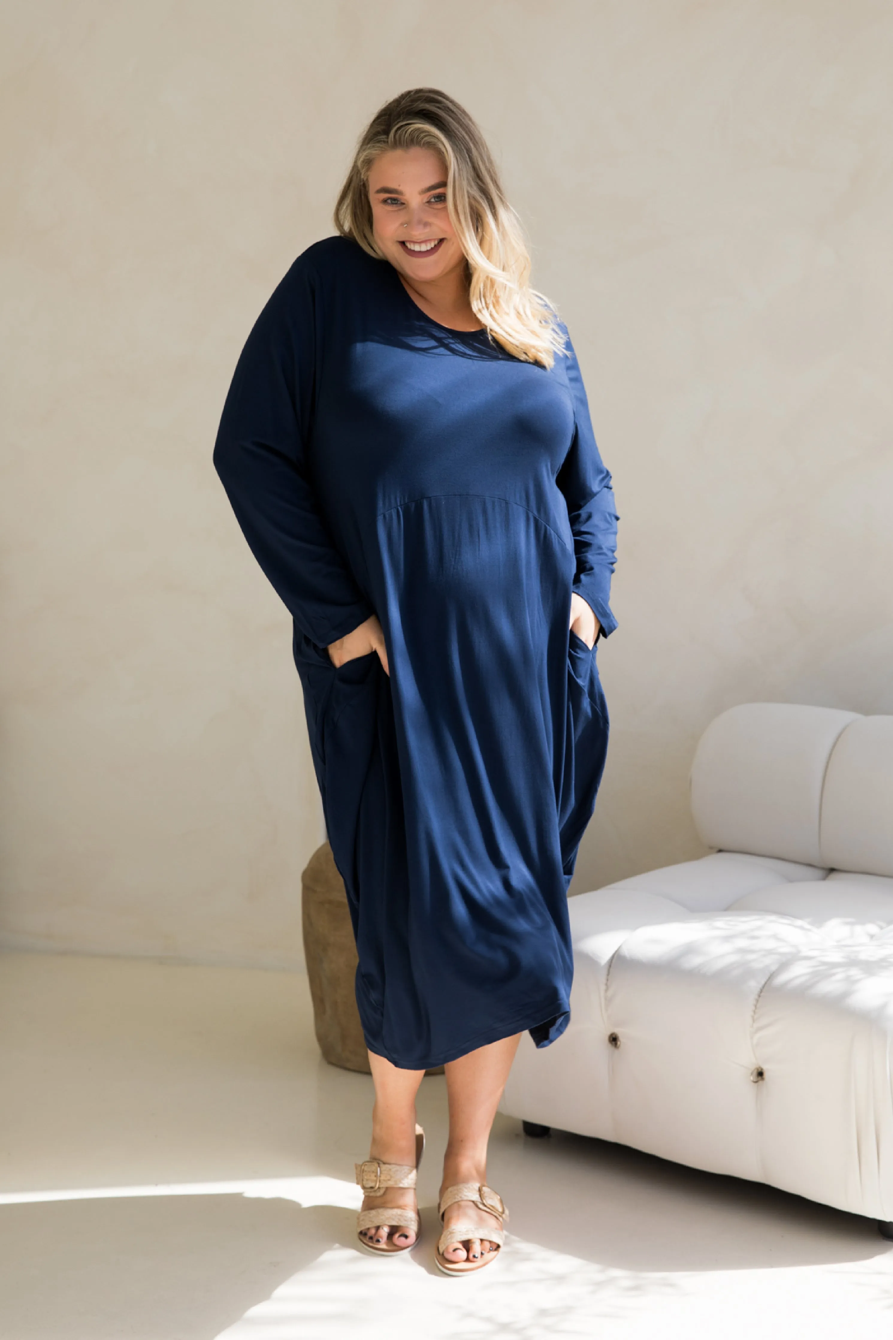 Long Sleeve Soho Dress | Navy