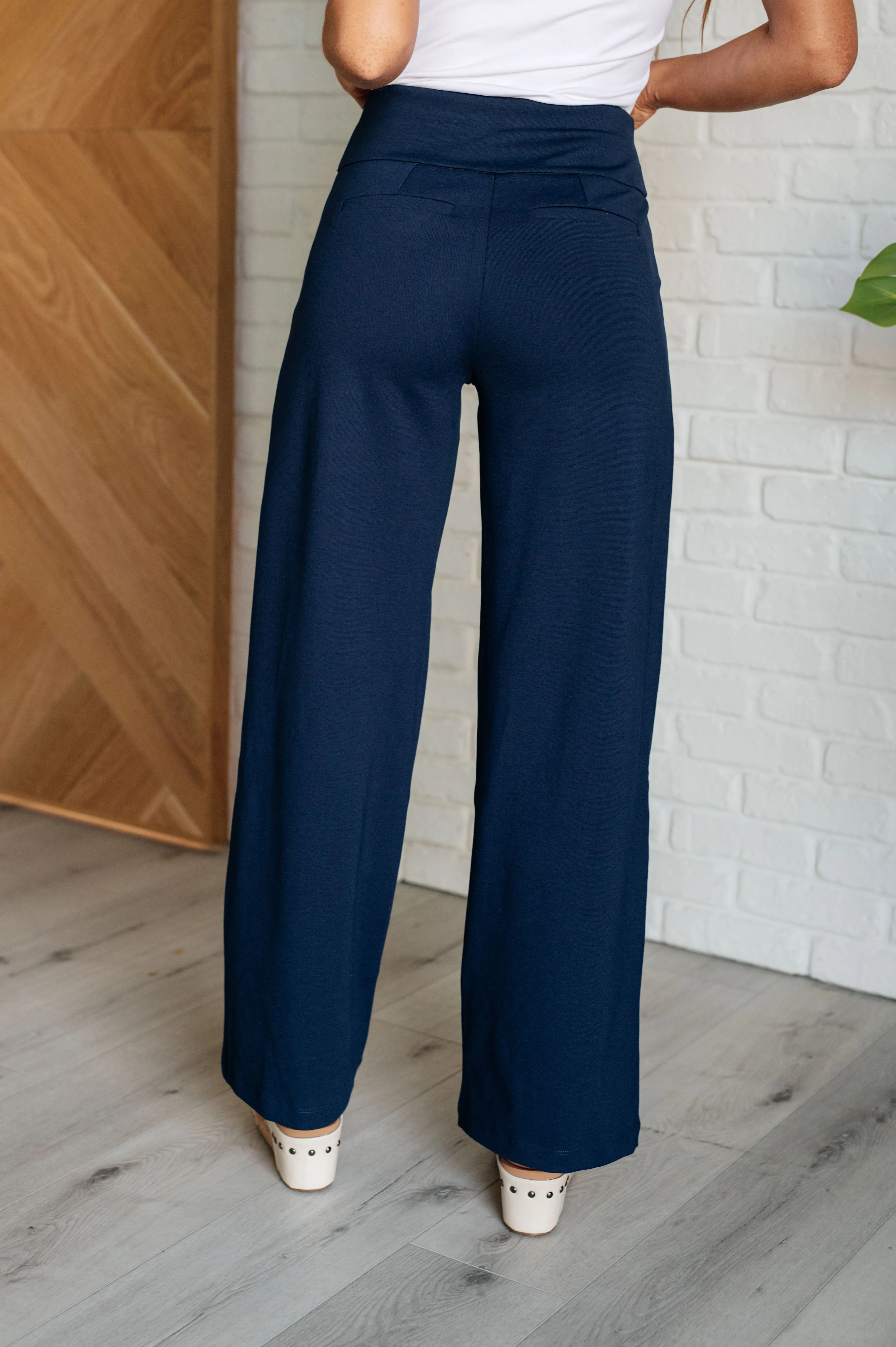 Magic Wide Leg Pants in Navy - 10/24