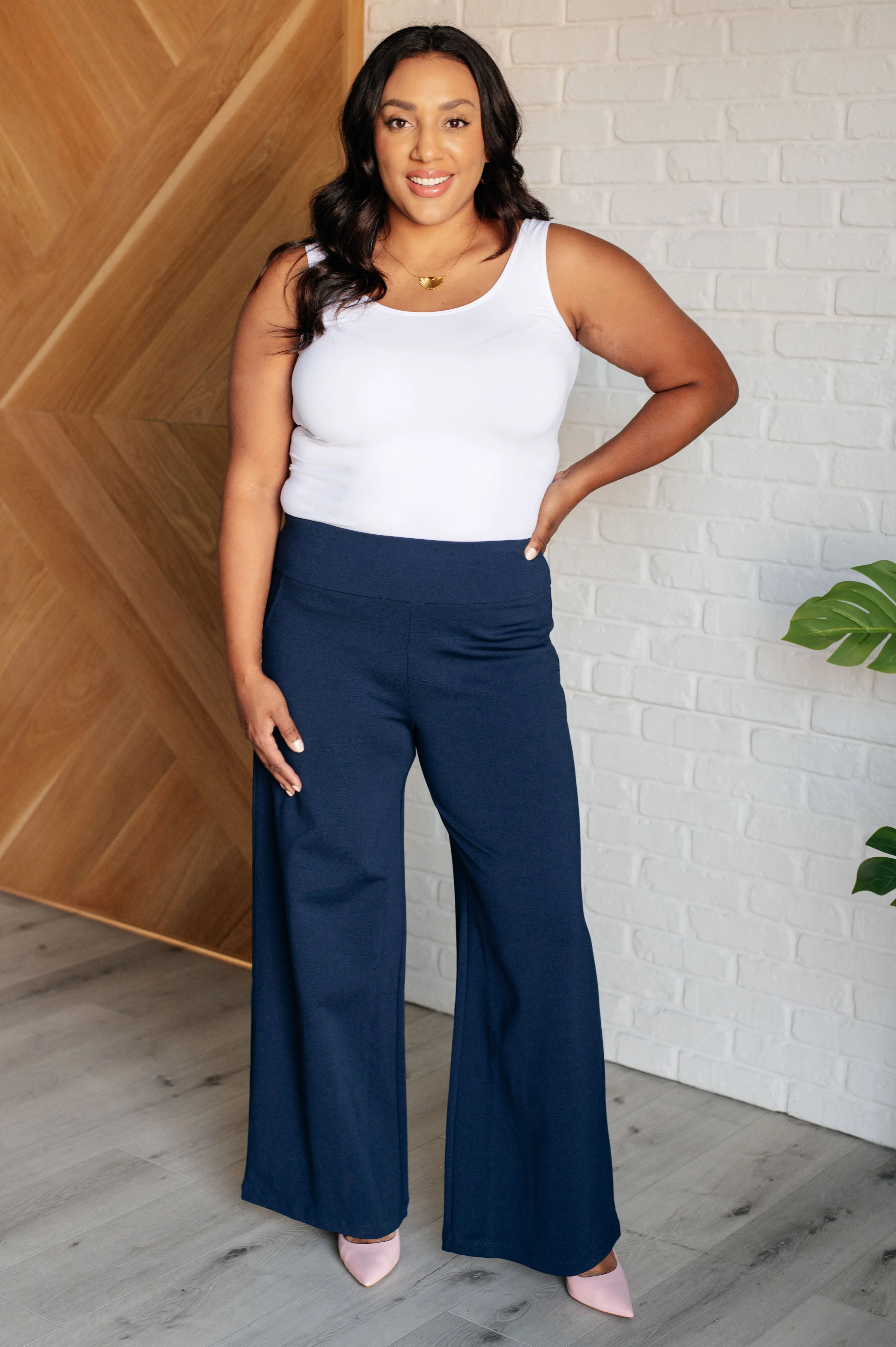 Magic Wide Leg Pants in Navy - 10/24