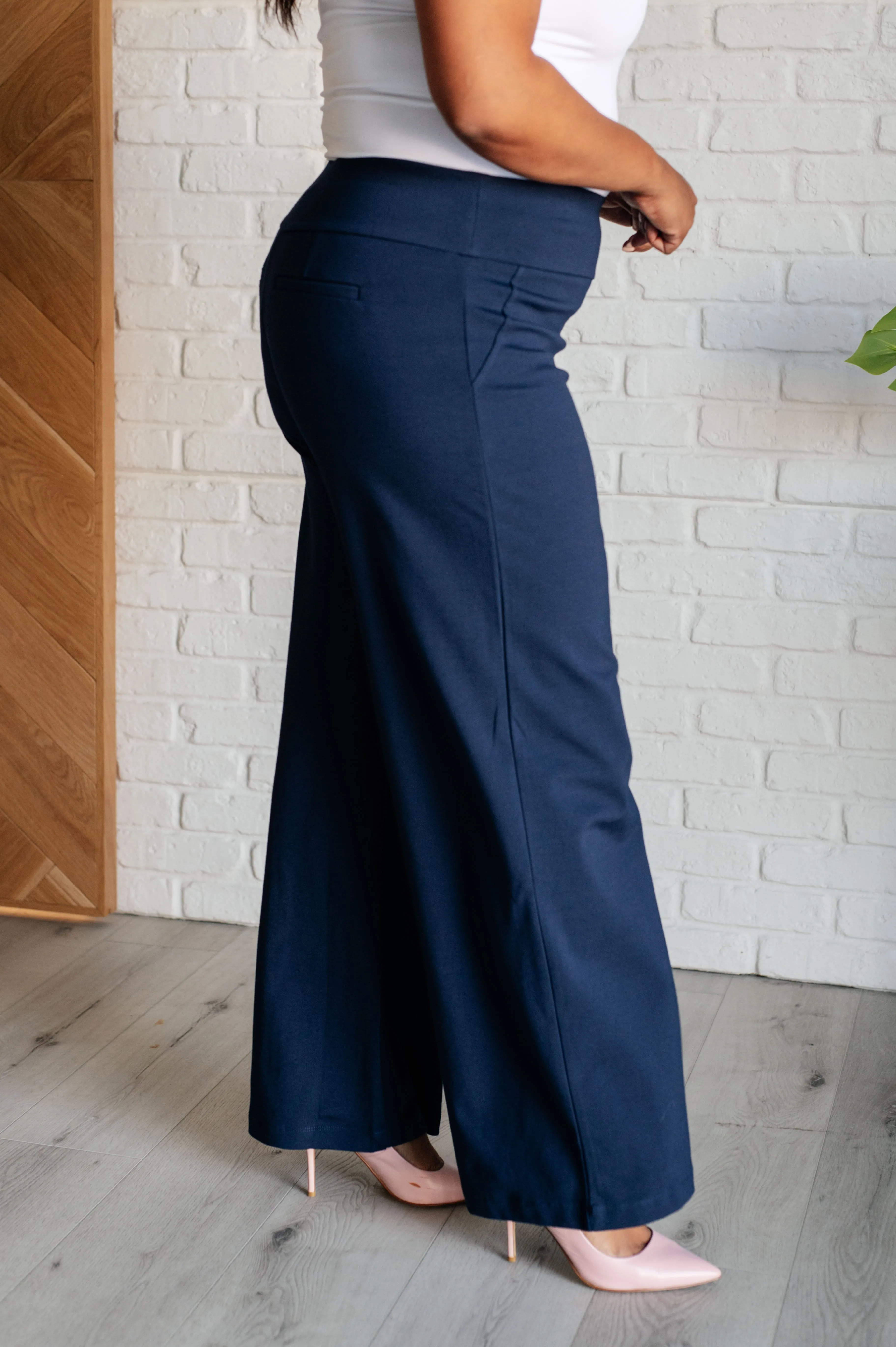 Magic Wide Leg Pants in Navy - 10/24