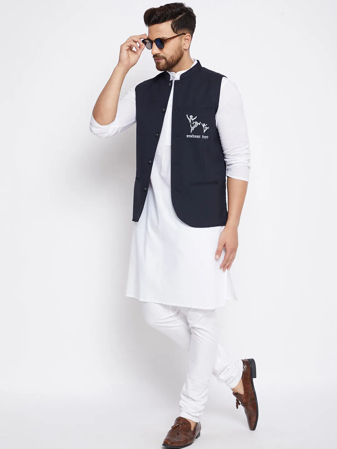 Men's Bindaas Jiyo Woven Design Nehru Jacket - Even Apparels