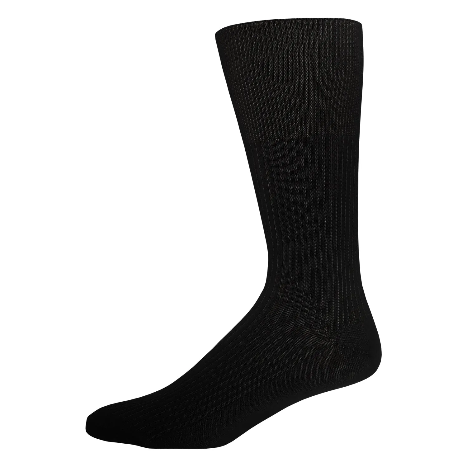 Men's Diabetic Dress Socks Crew Length with Loose Top