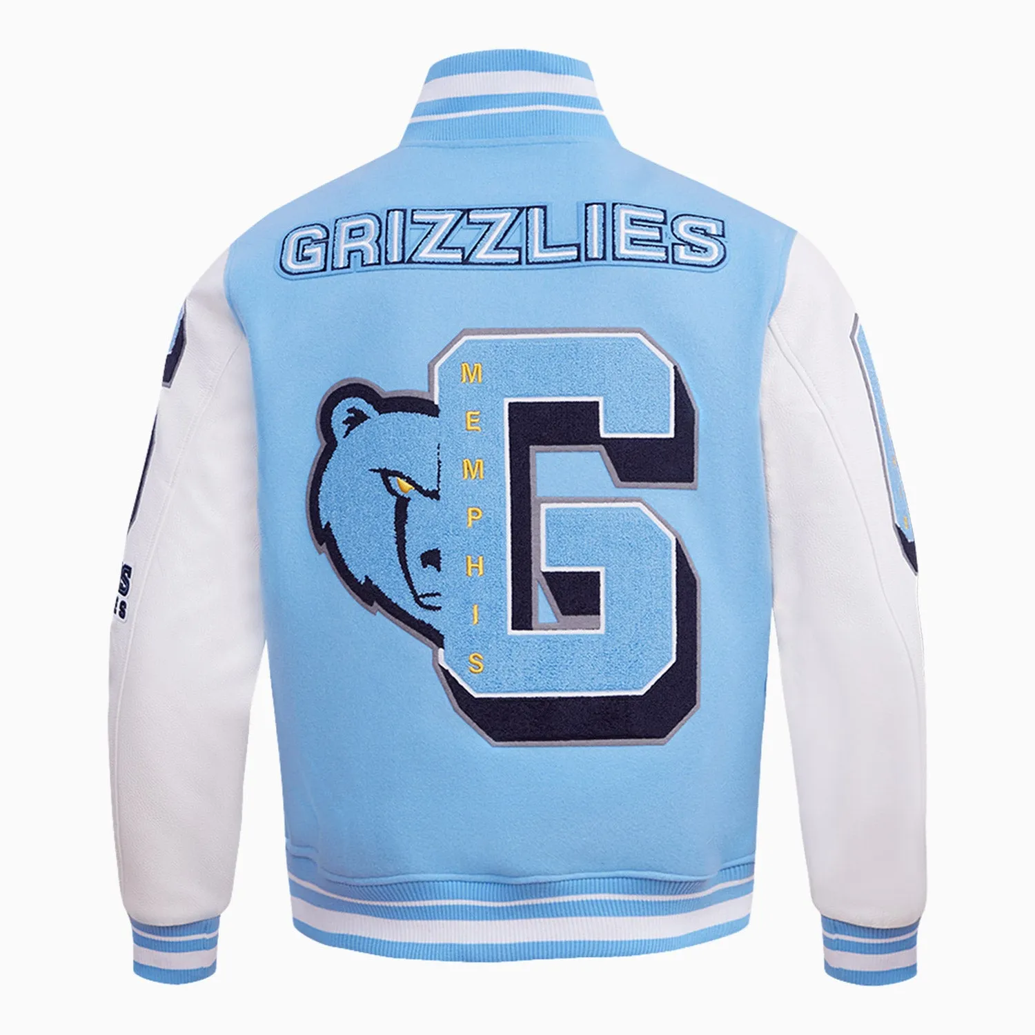 Men's Memphis Grizzlies NBA Mash Up Rib Wool Varsity Jacket