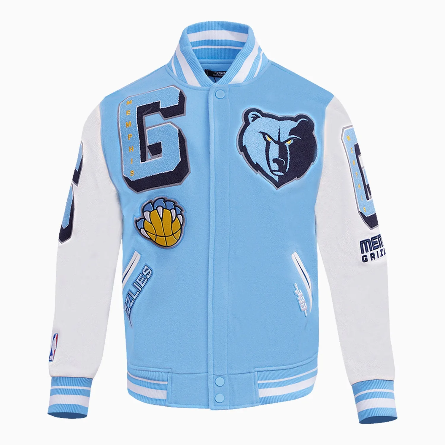 Men's Memphis Grizzlies NBA Mash Up Rib Wool Varsity Jacket