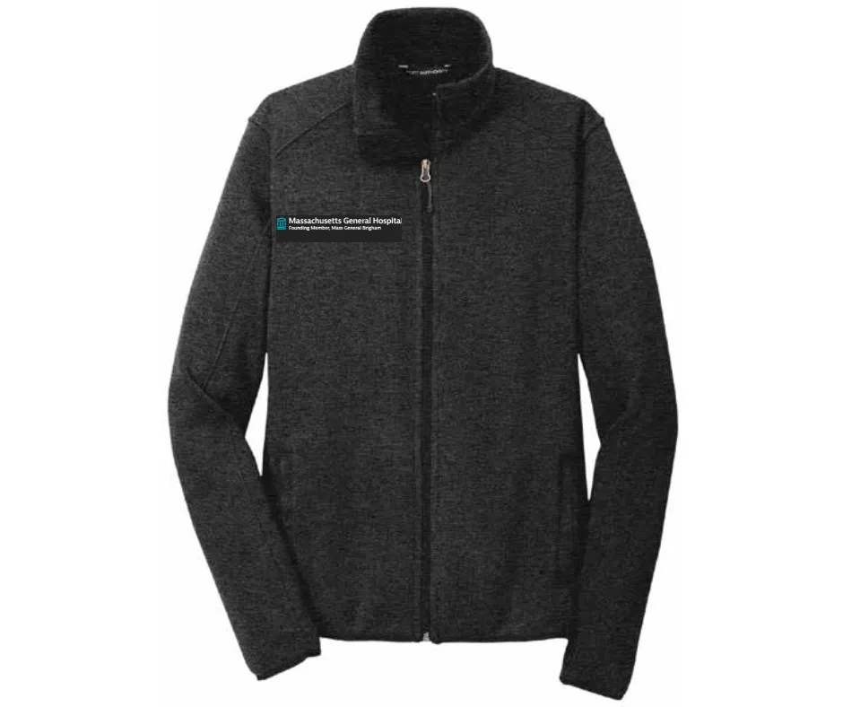 MGH/MGB Port Authority Sweater Fleece Jacket Men's Black 2X-Large