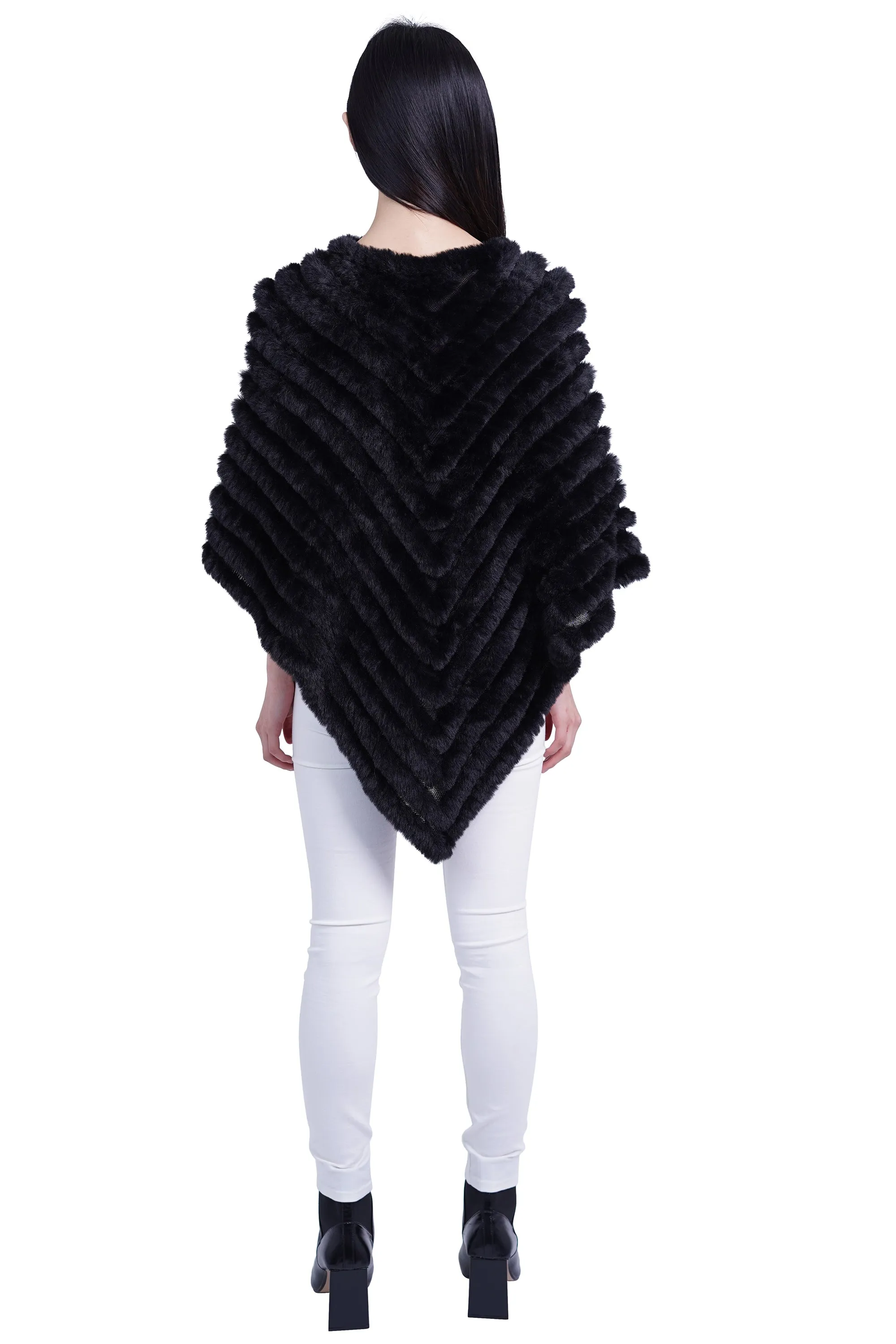 Mila Faux Fur Poncho