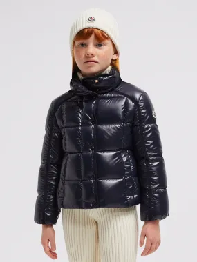 Moncler Enfant Girls Down Padded Selat Jacket in Navy