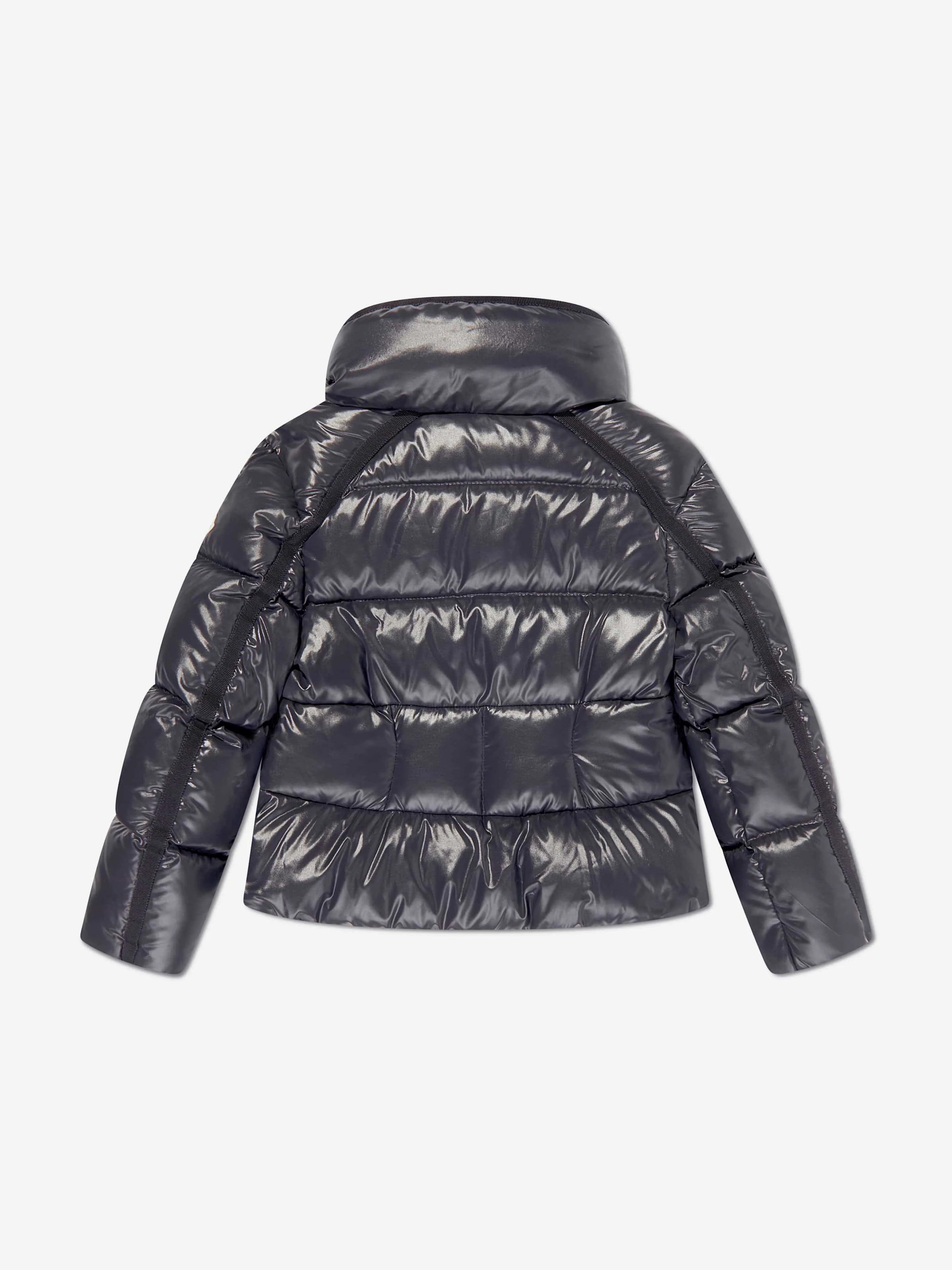 Moncler Enfant Girls Down Padded Selat Jacket in Navy