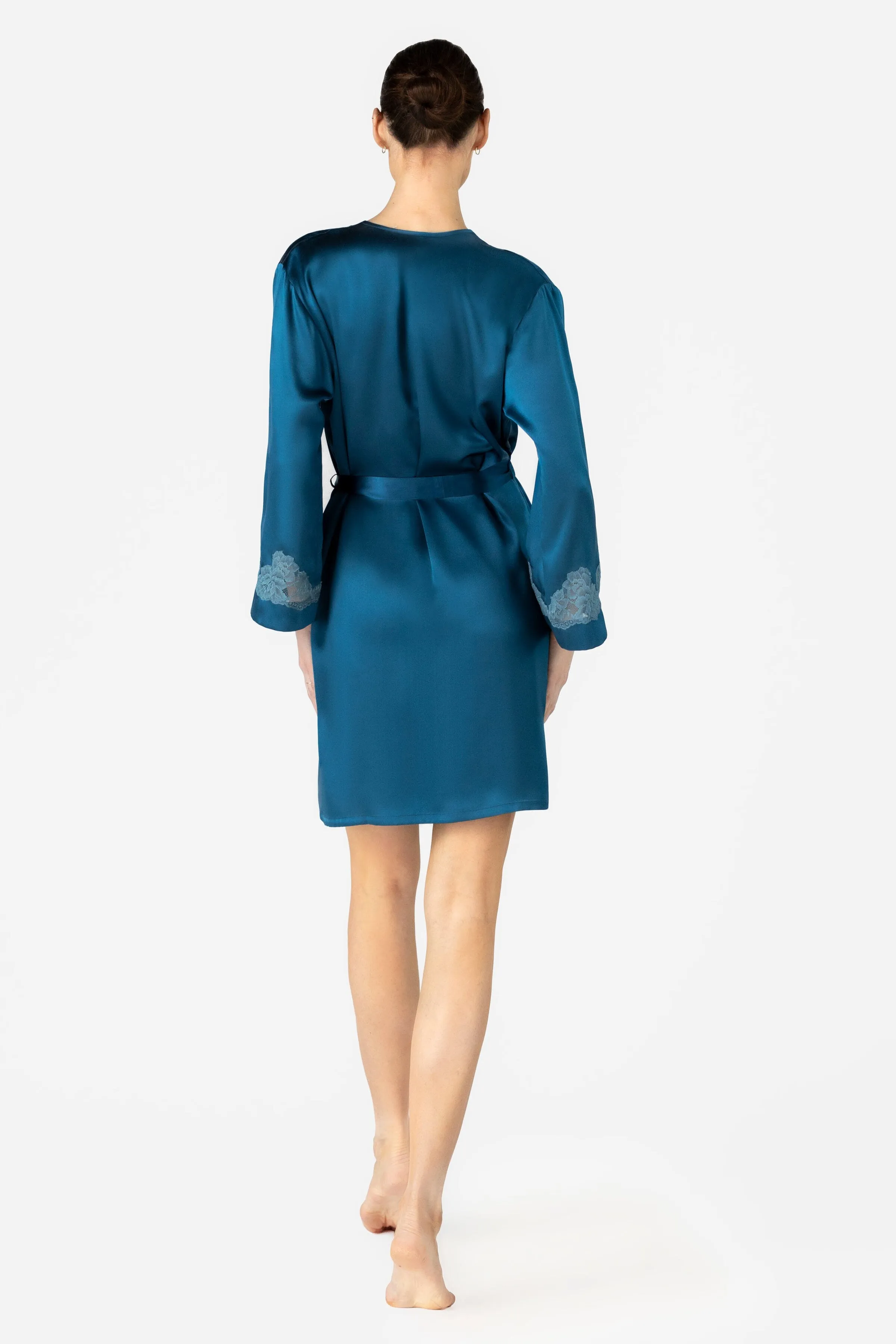 Morgan Iconic Short Silk Robe