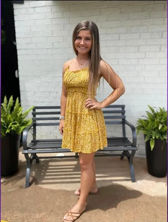 Mustard Floral Sundress