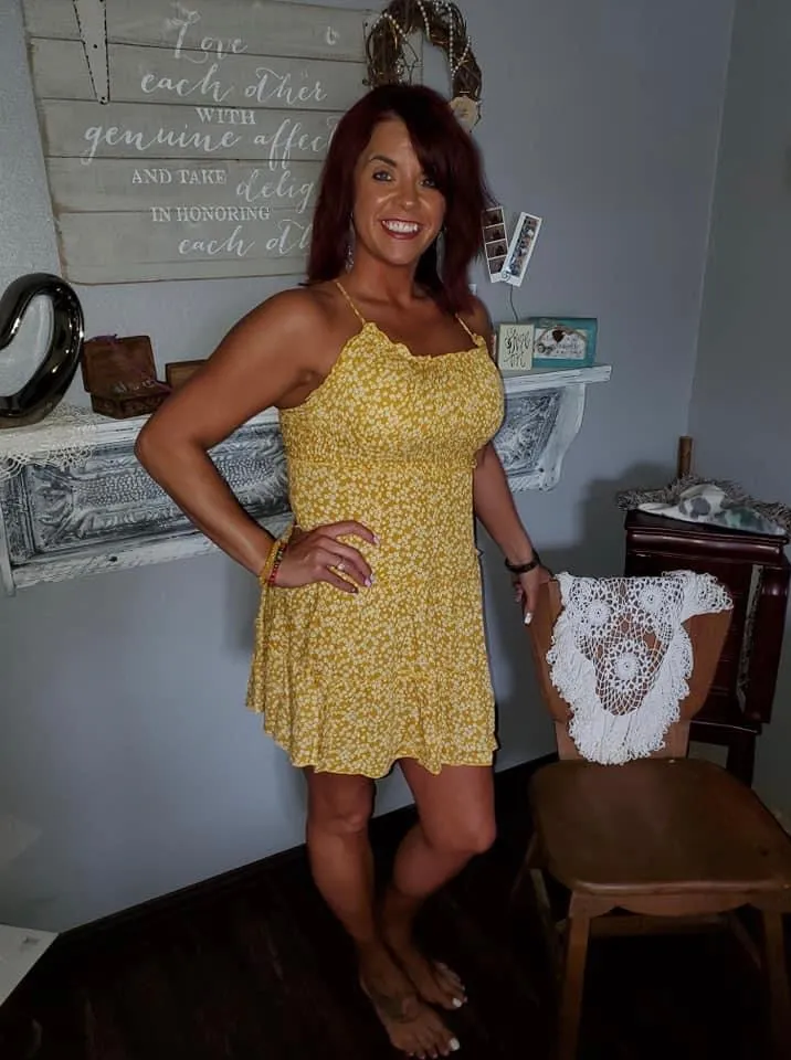 Mustard Floral Sundress