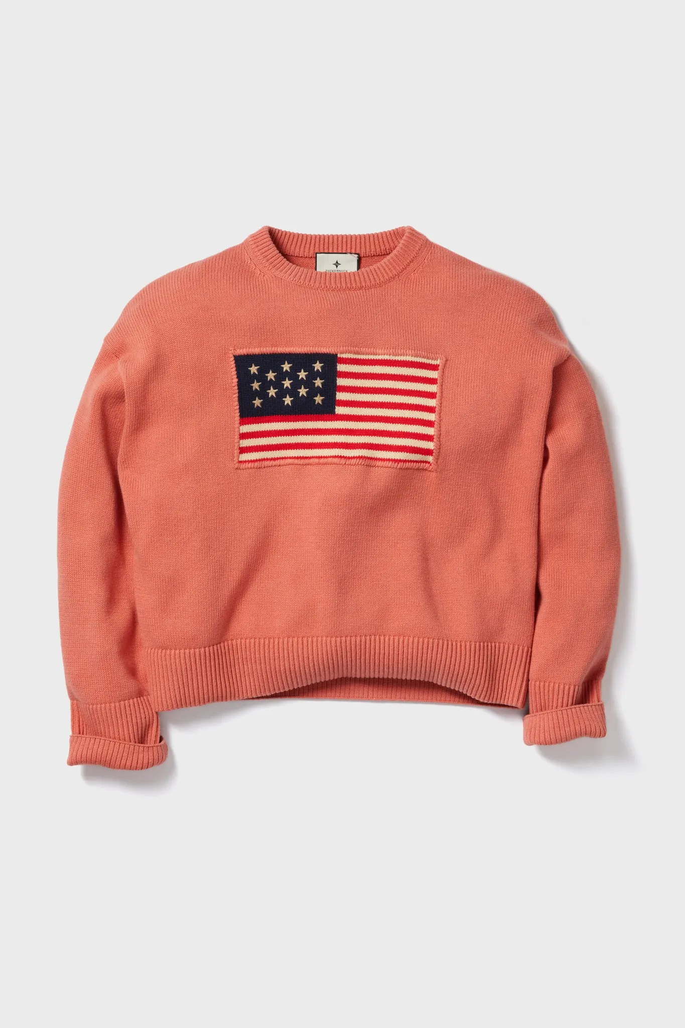 Nantucket Red Cropped Americana Sweater