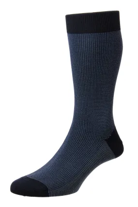 Navy Birdseye Tewkesbury Fil d'Ecosse Socks