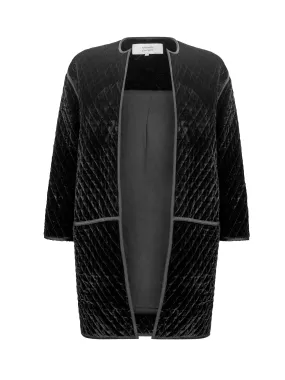 Noir quilted evening jacket