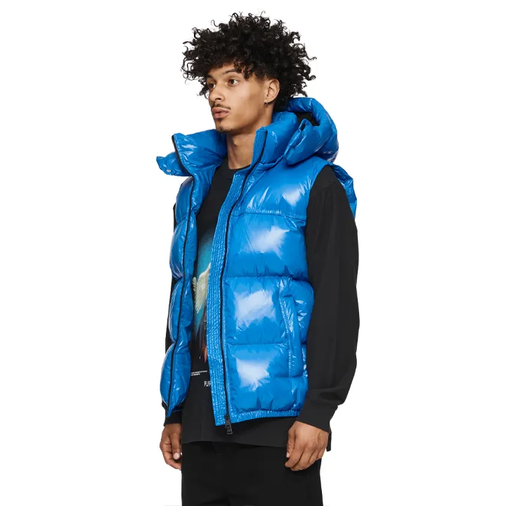 Nylon Down Puffer Vest (Blue) - PP623PBLV423