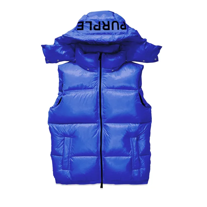 Nylon Down Puffer Vest (Blue) - PP623PBLV423