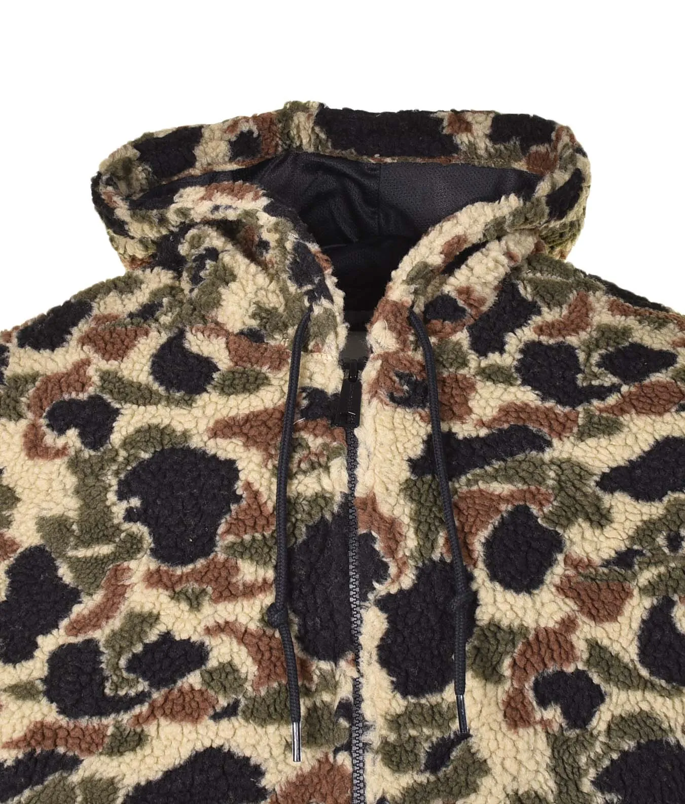 OG Active Fleece Liner Hooded Jacket Camo Duck Jacquard Green