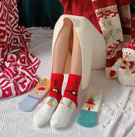 One Box of Fuzzy Christmas Socks | Funny Christmas Socks | Xmas Socks