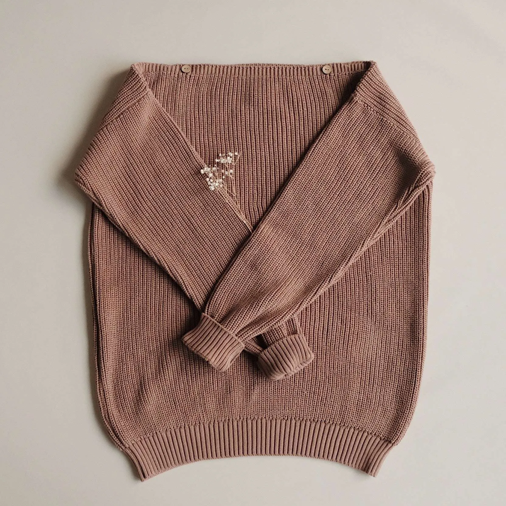 Organic Oversize Knit Pulli - MUM - Walnut