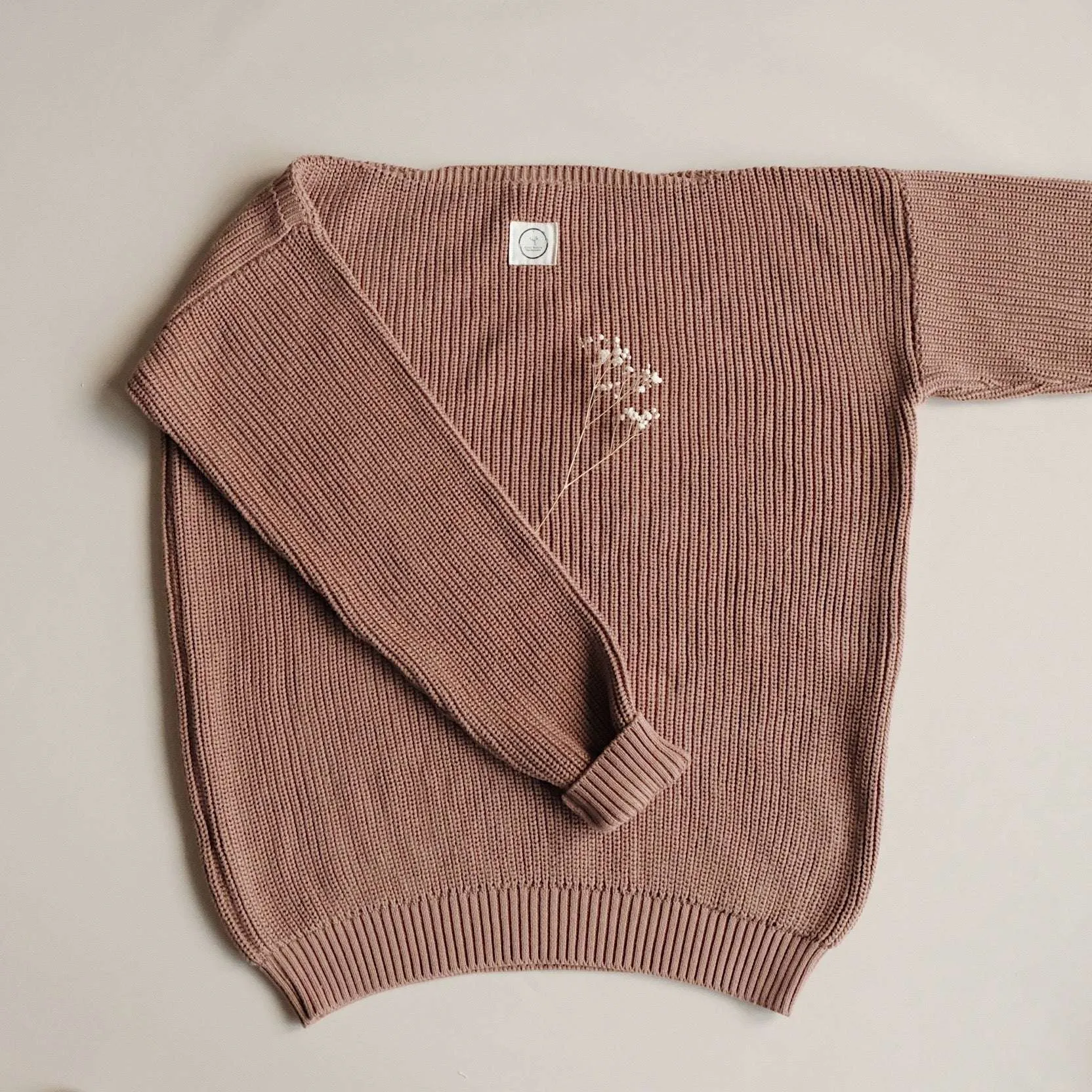 Organic Oversize Knit Pulli - MUM - Walnut