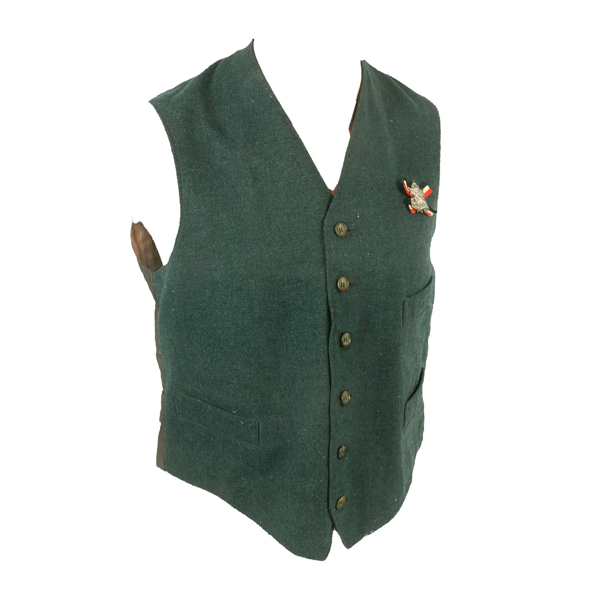 Original Imperial German WWI Vest / Waistcoat with War Veterans League Pin