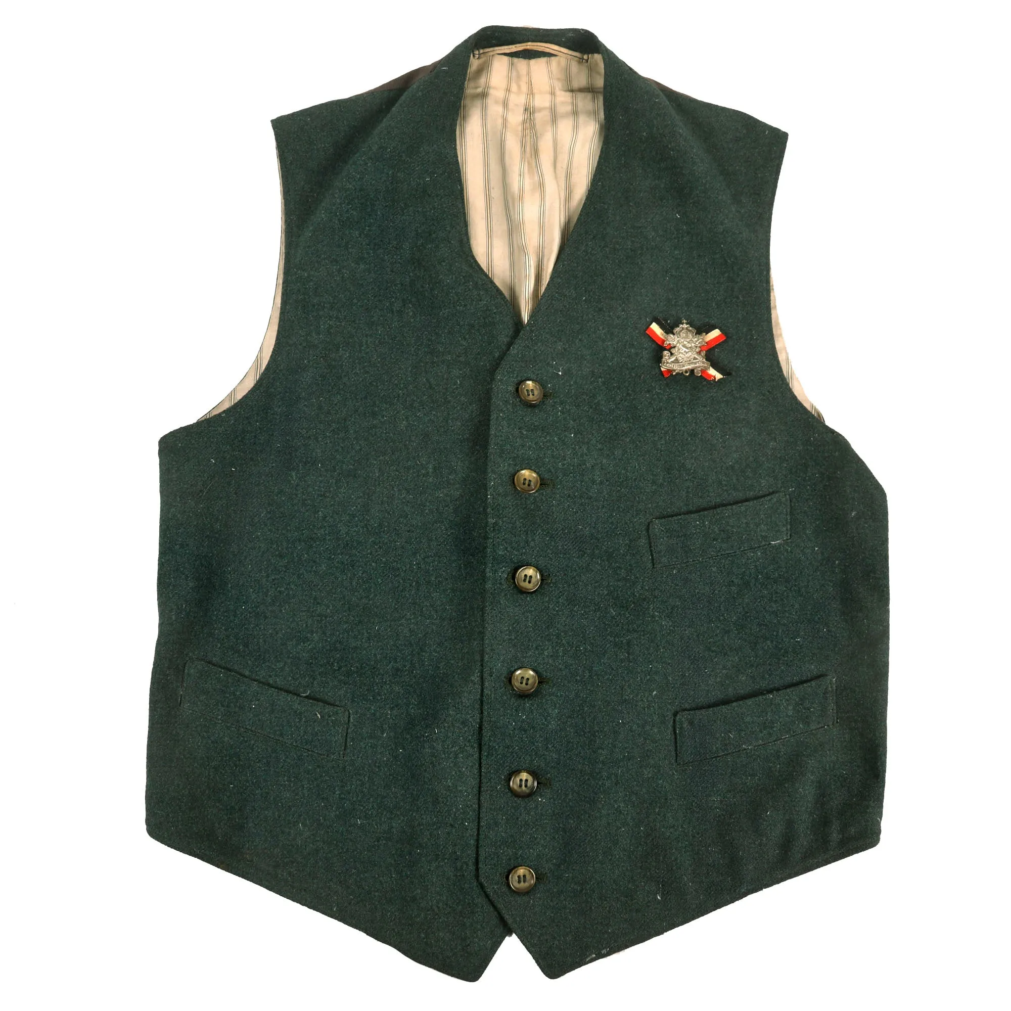 Original Imperial German WWI Vest / Waistcoat with War Veterans League Pin