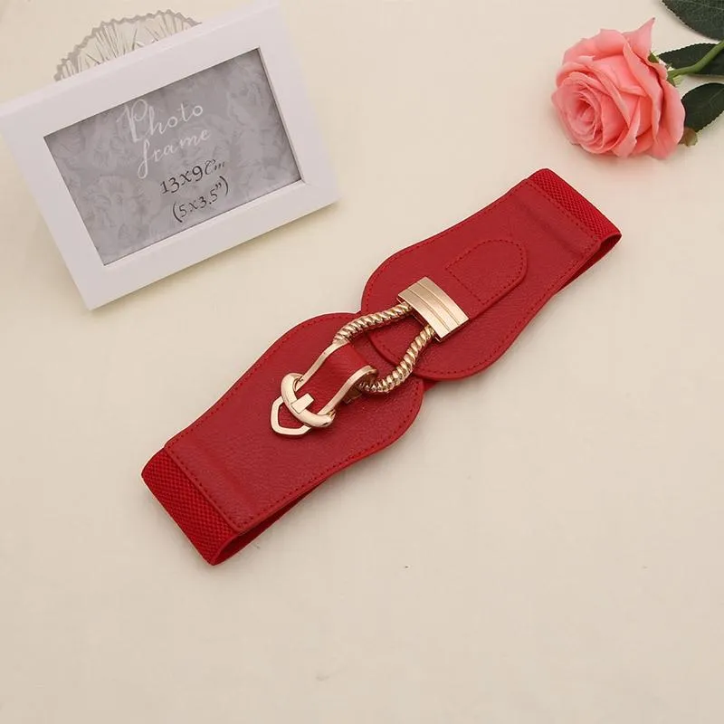 Pin buckle Leather Elastic Belt