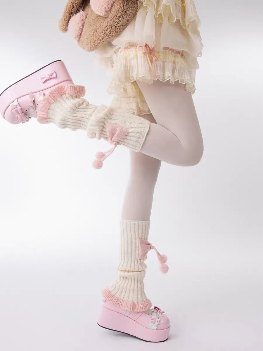 Pink Puff Parade JK Uniform Leg Warmers