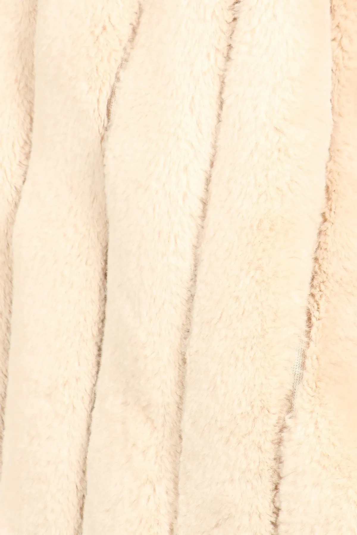 Plus Size Faux Fur Open Front Vest Jacket