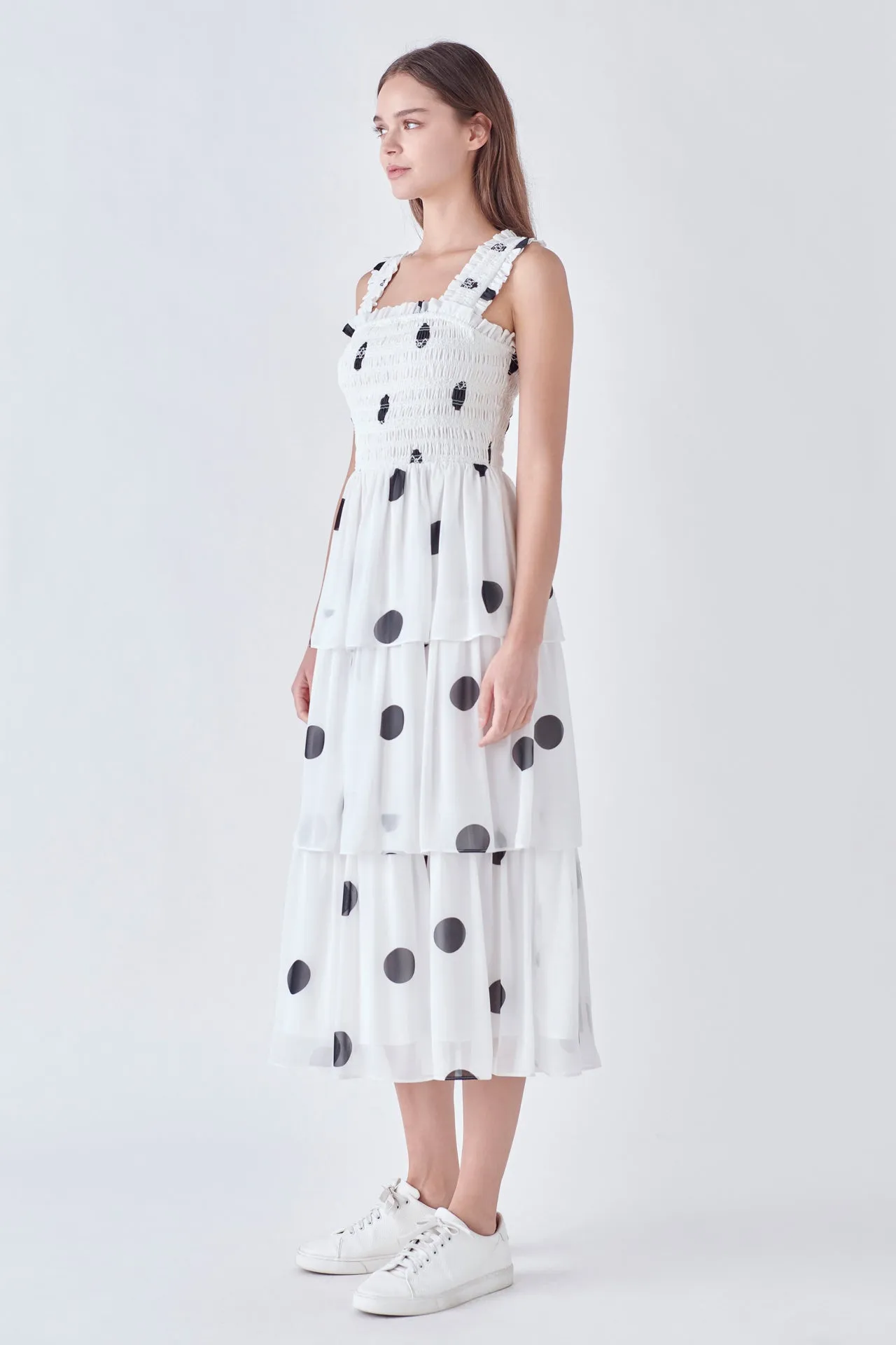 Polka-dot Midi Dress