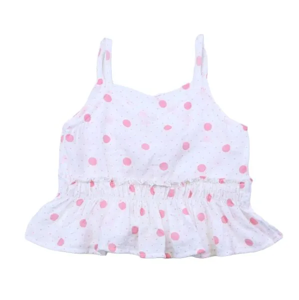 Polka Dots Vest   Culottes Set - Pink