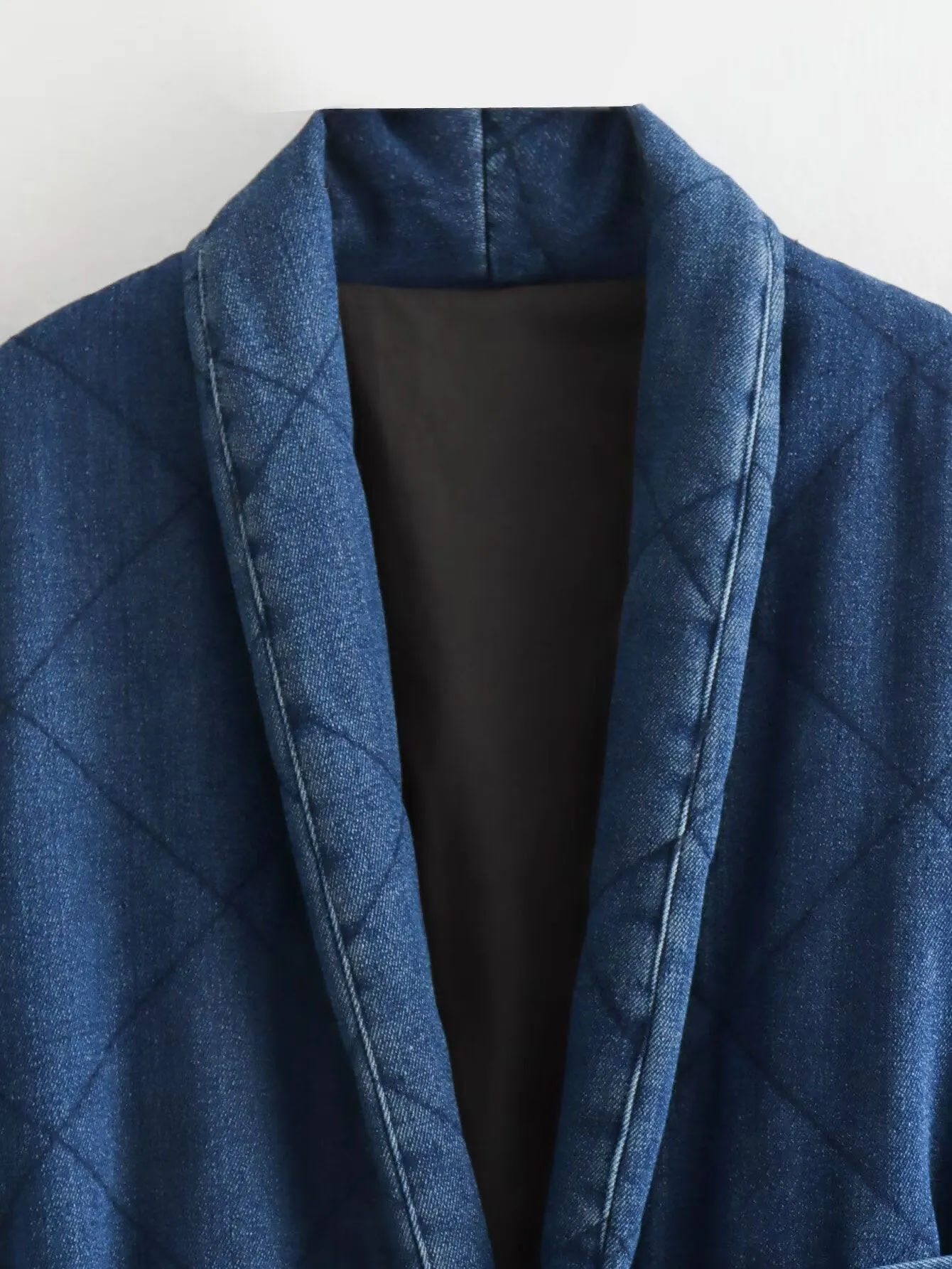 Pre Order:  Denim Wrap Knot Tie Jacket