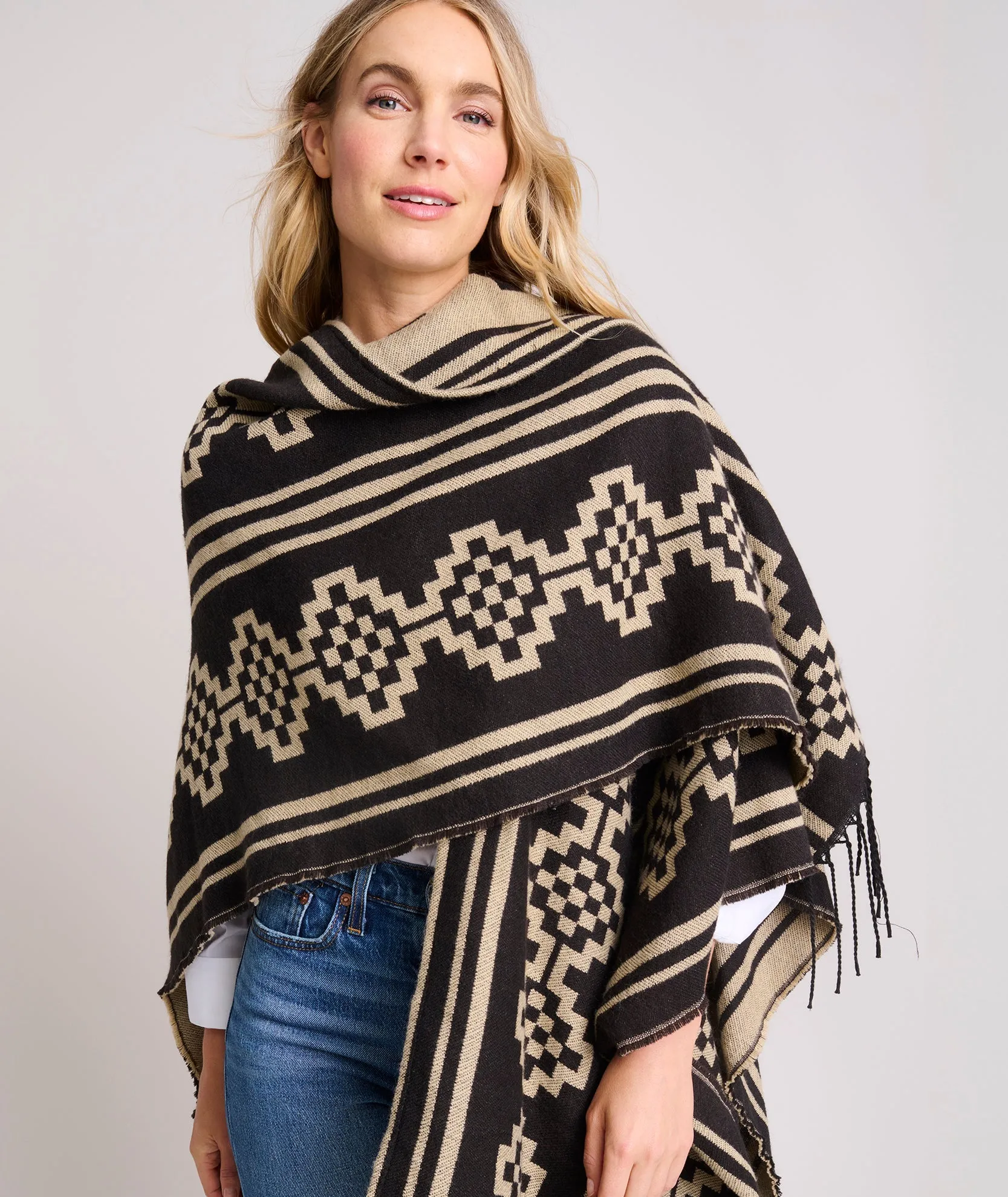 Printed Cheyenne Poncho - FINAL SALE