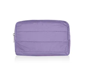 Puffer Mini Clutch in Shimmer Purple