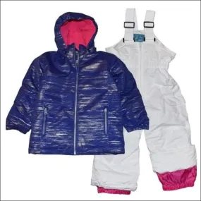 Pulse Toddler and Little Girls Snowsuit Ski Jacket Snow Bibs Glitter Toddler 2T-6X CLEARANCE