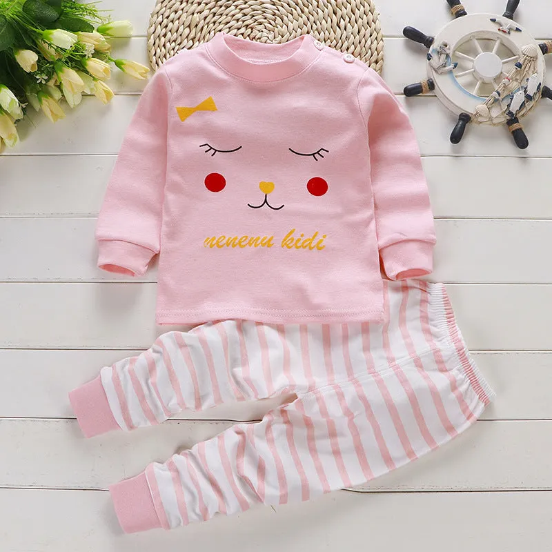 Pure Cotton Underwear Set Boys And Girls Long Johns Top Long Johns Baby & Infants Pajamas