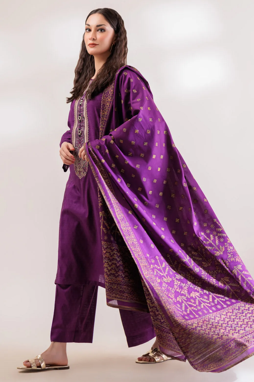 PURPLE-JACQUARD-3 PIECE (WS2233P06)