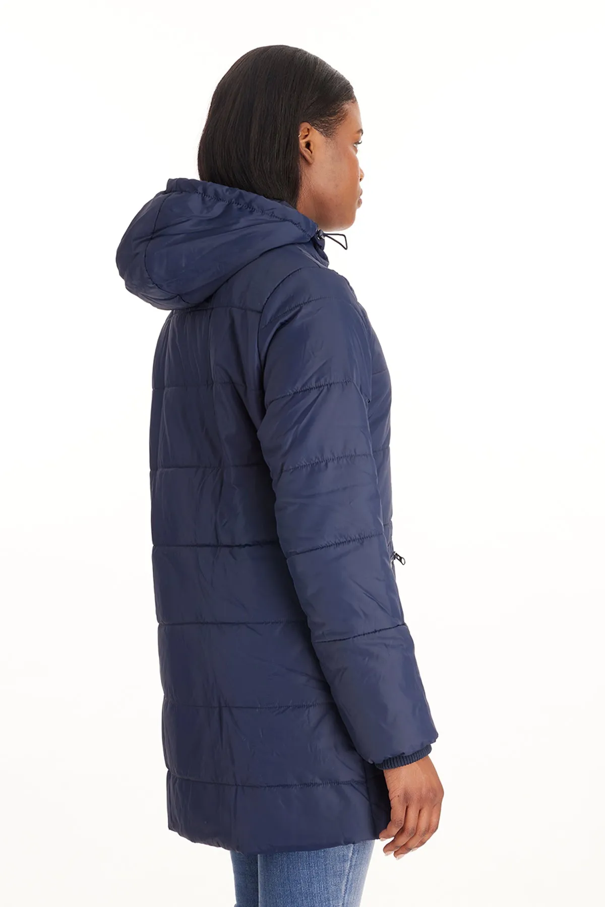 Quilted Hybrid Puffer Coat