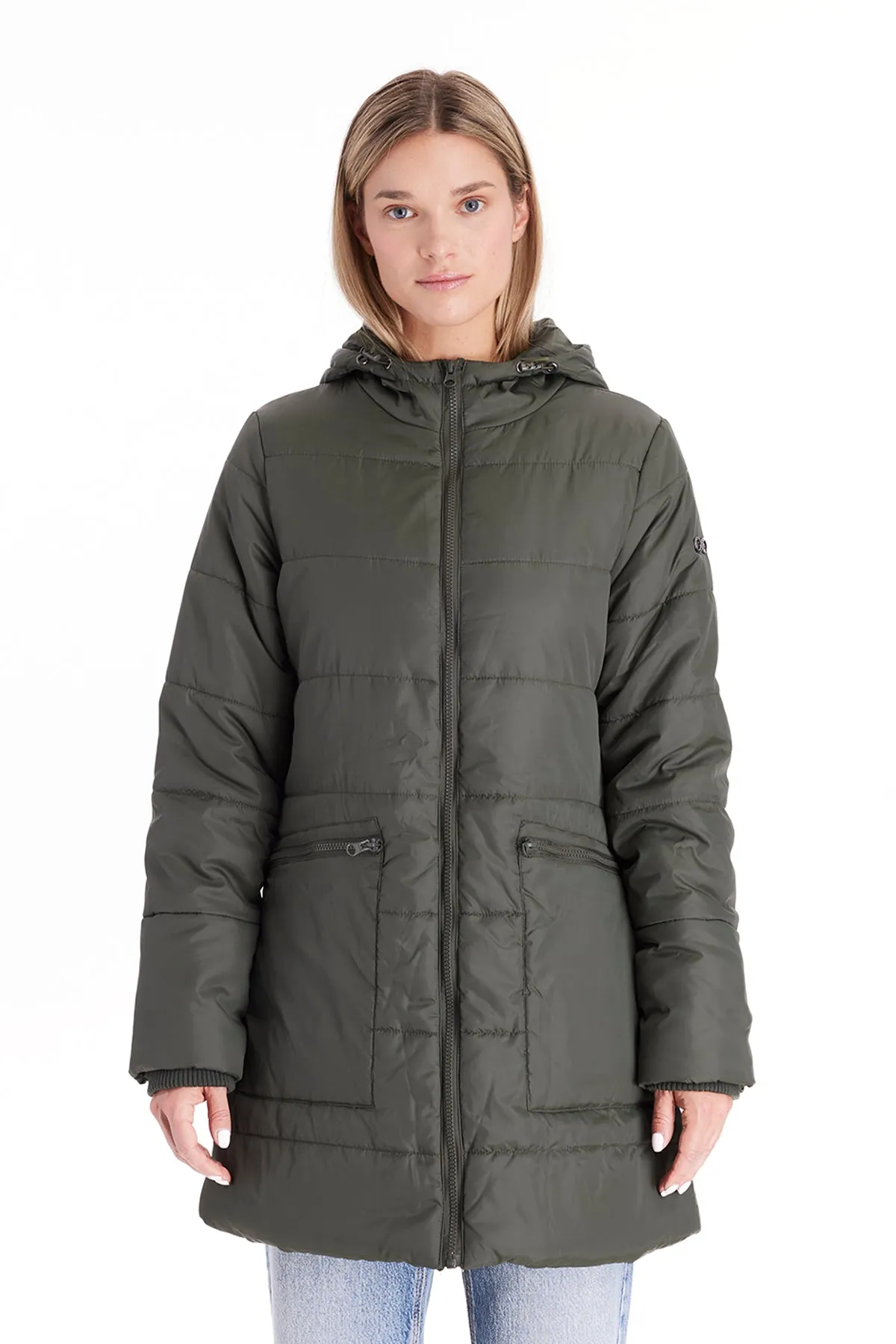 Quilted Hybrid Puffer Coat