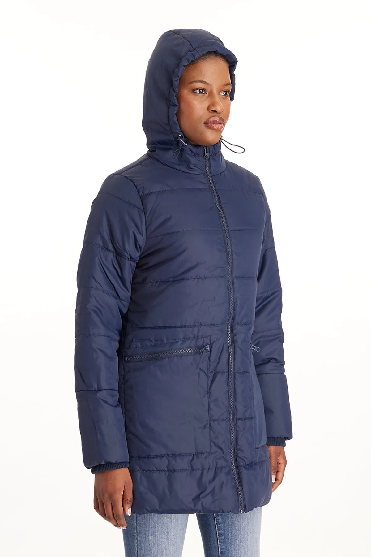 Quilted Hybrid Puffer Coat