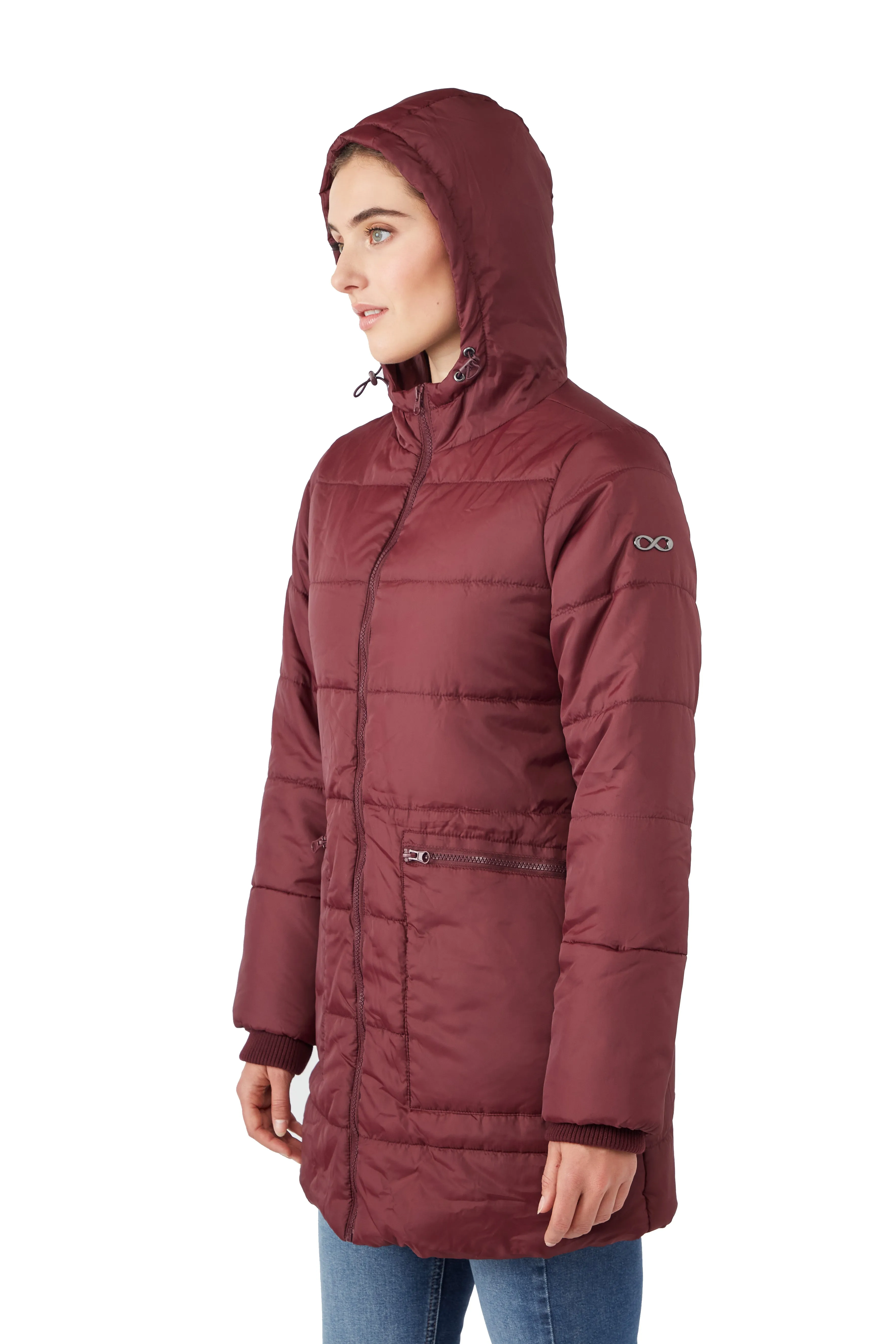 Quilted Hybrid Puffer Coat