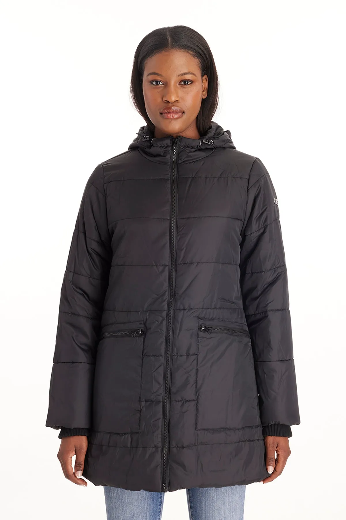 Quilted Hybrid Puffer Coat