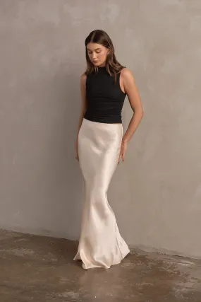 Raef The Label Jones Satin Maxi Skirt - Champagne