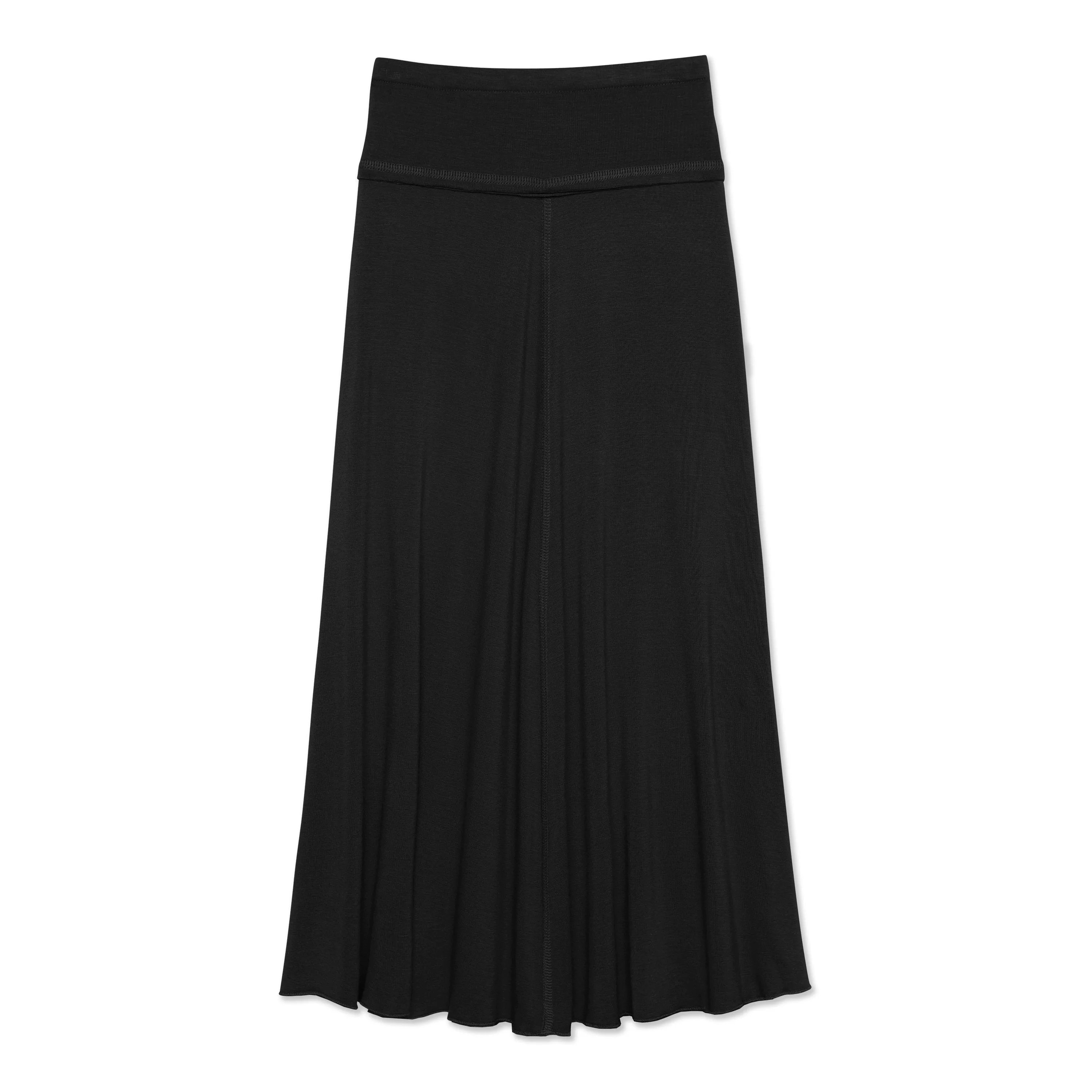 Raw Edge Maxi Skirt