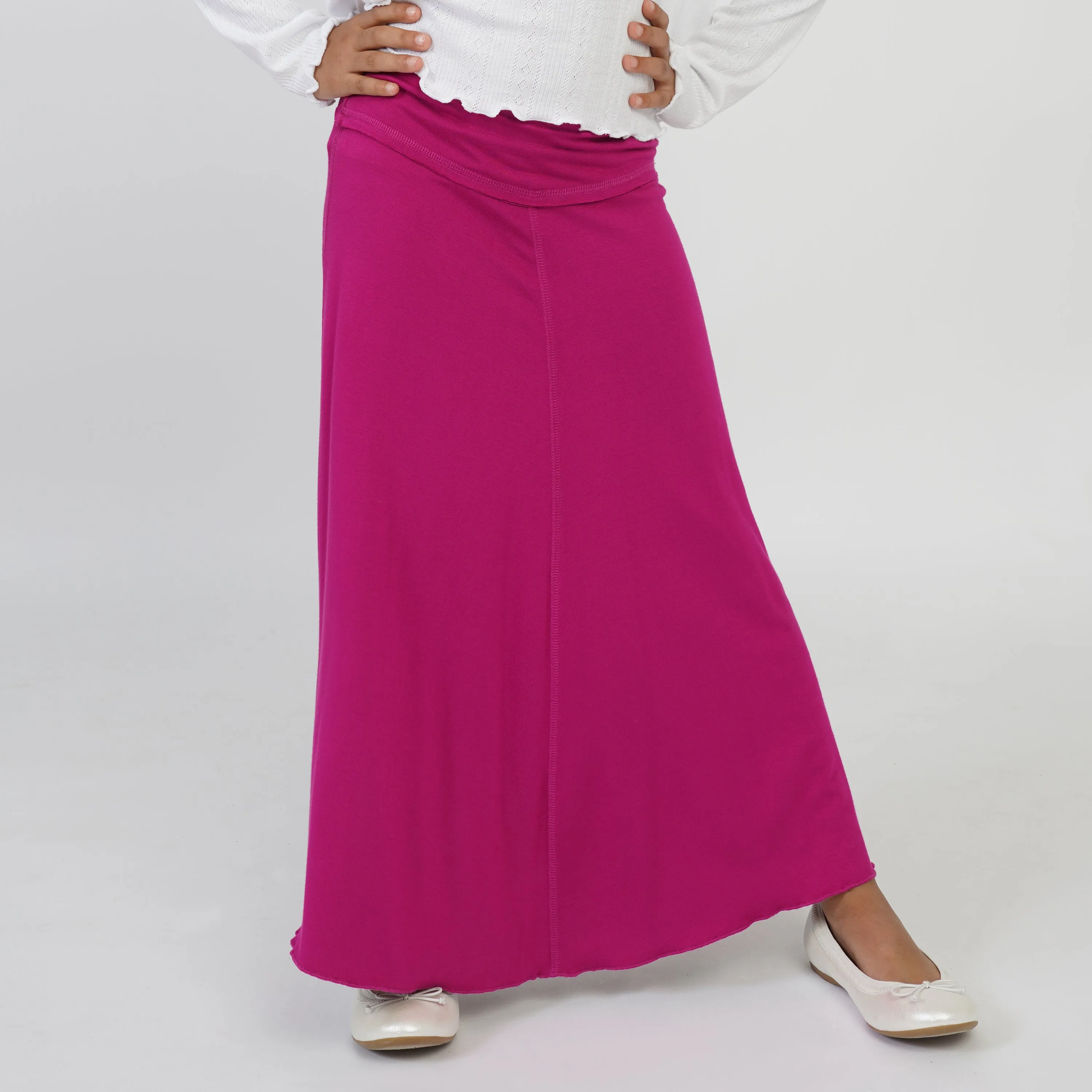 Raw Edge Maxi Skirt