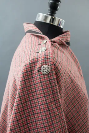 *Red & Black Plaid Wool Blend Wrap  $175.00  (WR 0116Q)