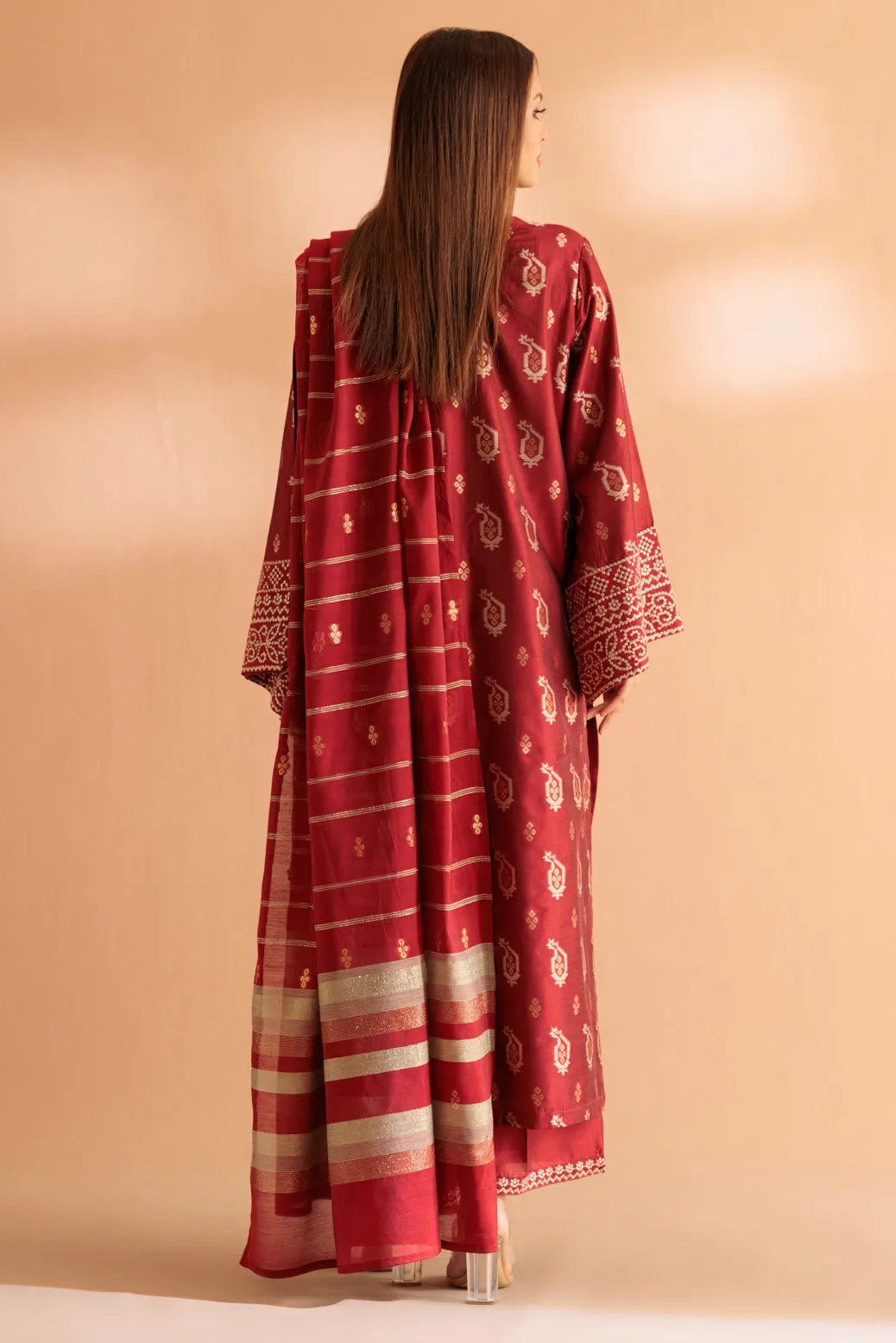 RED-JACQUARD-3 PIECE (SS6243P06)