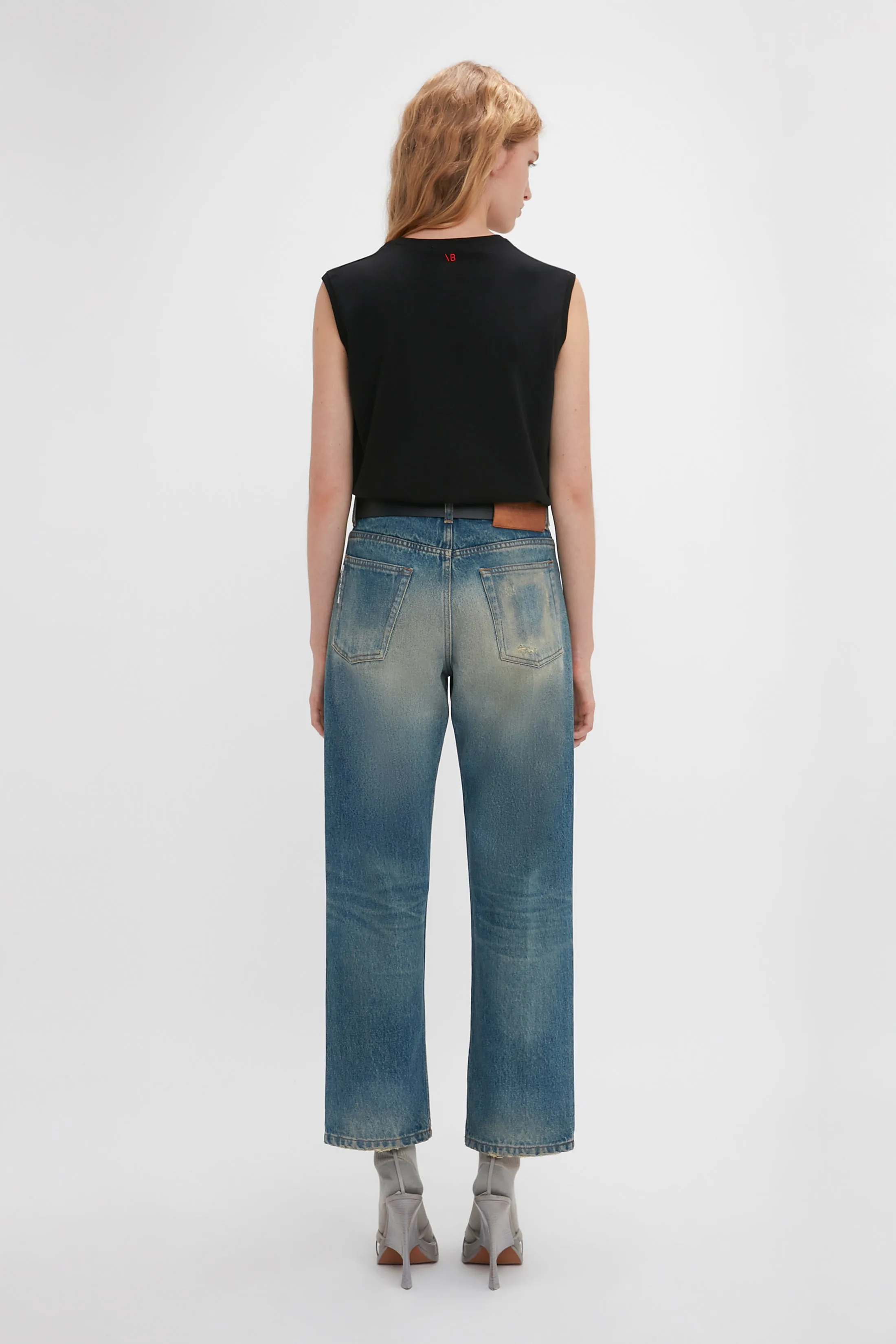 Relaxed Straight Leg Jean In Antique Indigo Wash