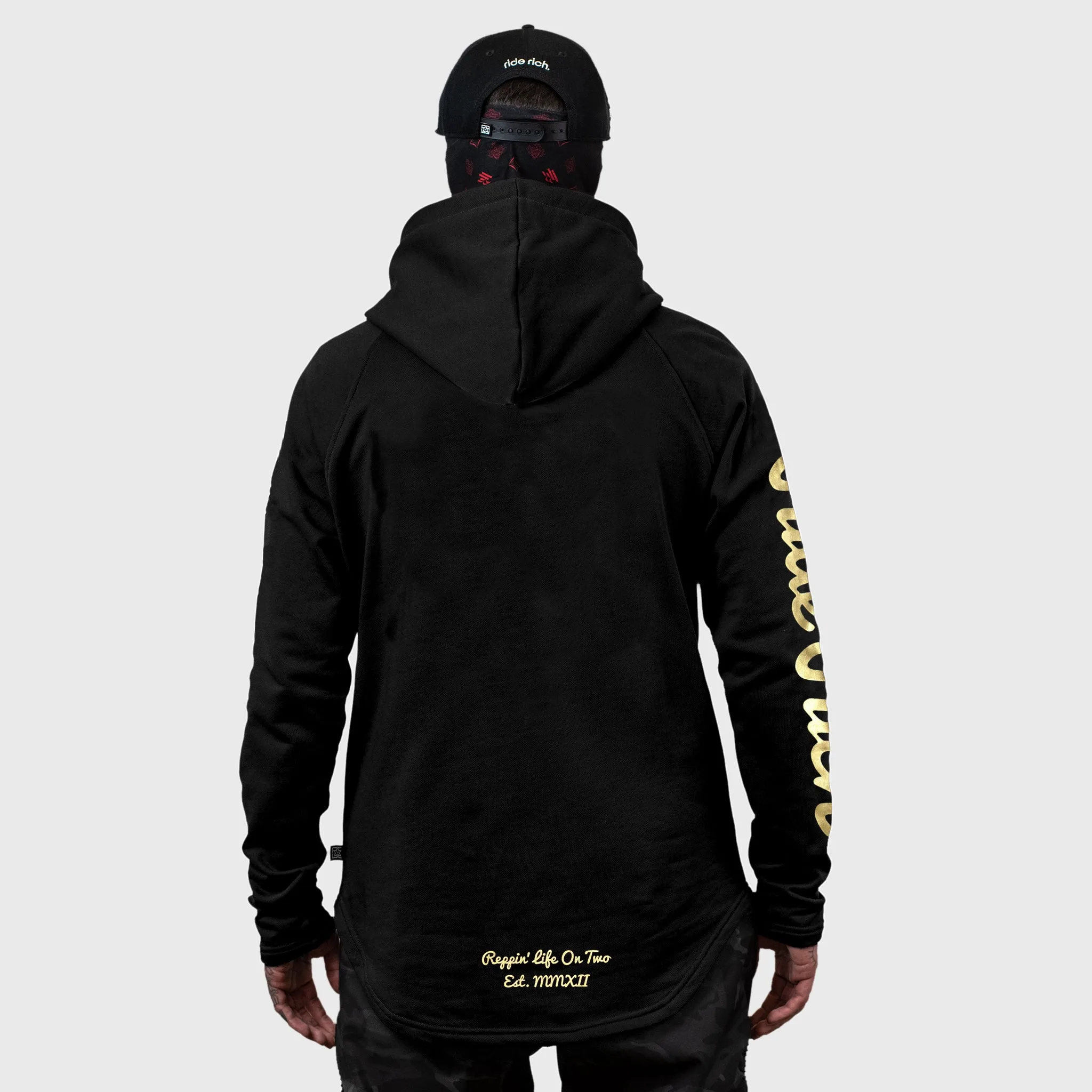 Rep Life On Two Scoop Pullover Hoodie {Gold on Black}