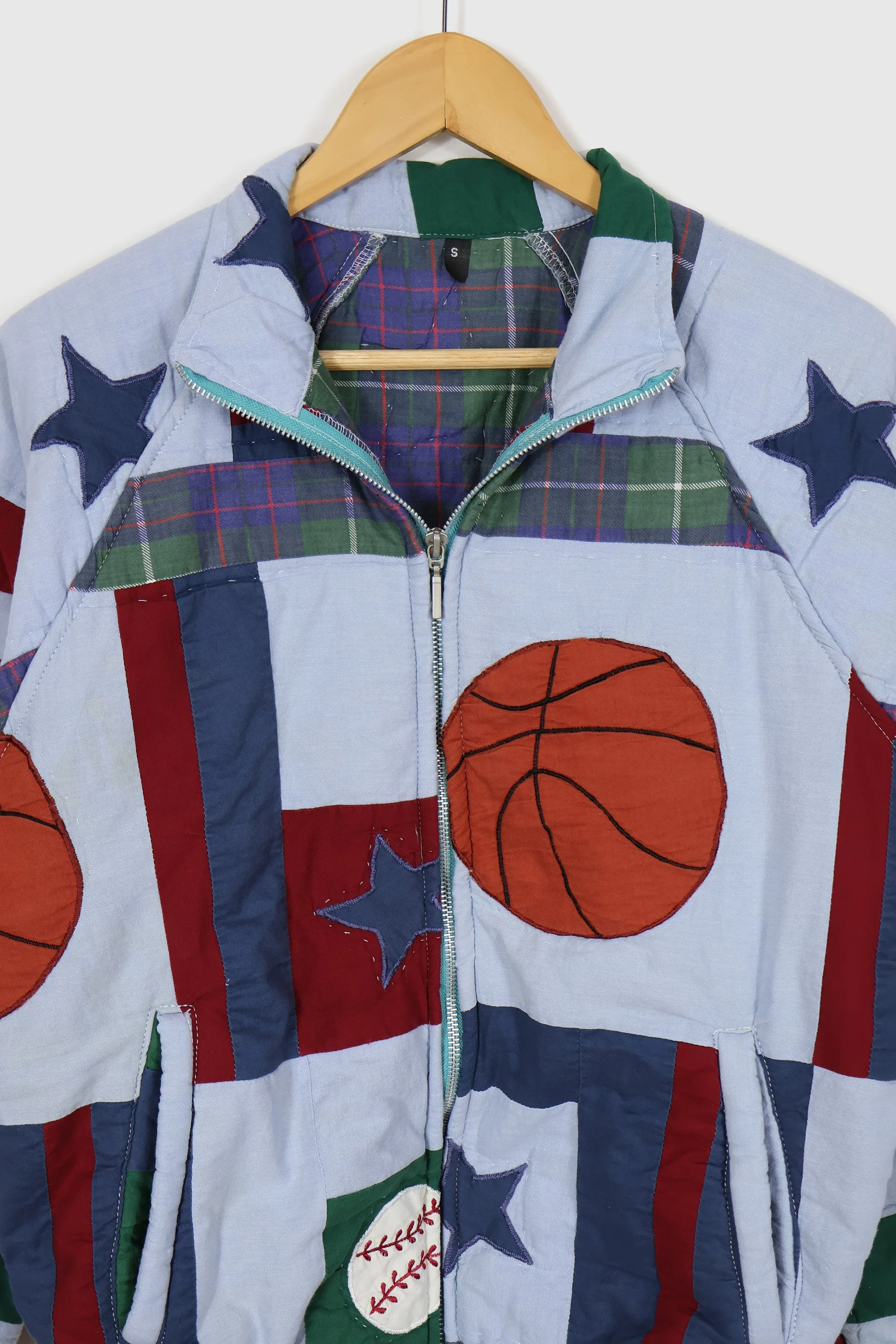 Reworked Sports Quilt Jacket